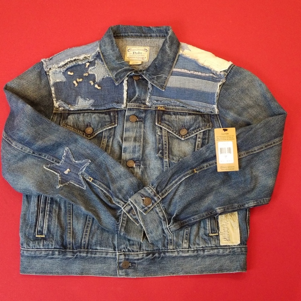 RALPH LAUREN TRUCKER CROPPED DENIM JACKET - Picture 2 of 6